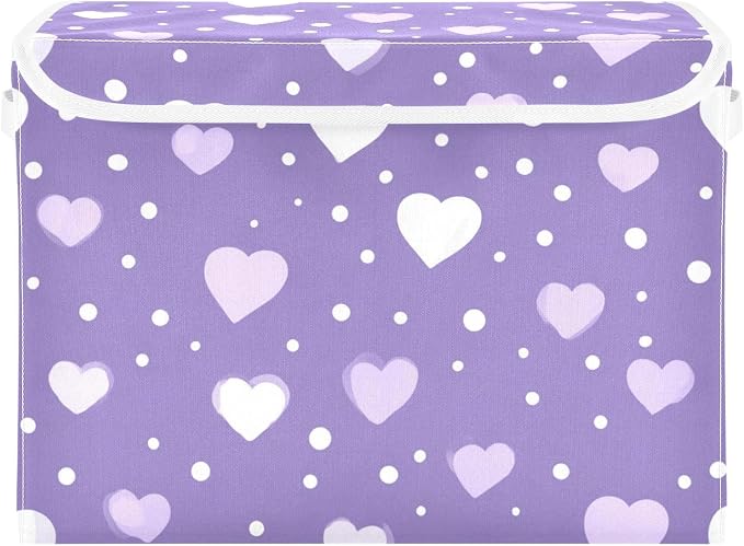 Purple Valentine Hearts Dots