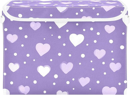 Purple Valentine Hearts Dots