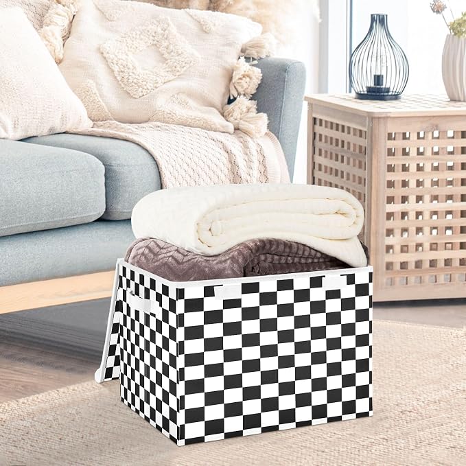 Black And White Checkered Background