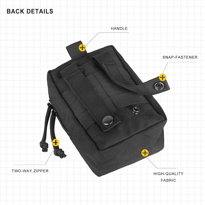 BLACK - MINI POUCH (2PCS)