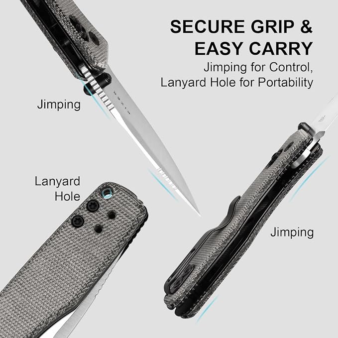 AEB-L Steel+Black Norplex UltreXMicarta Handle
