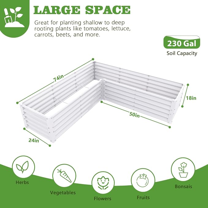 L Shape 4p-white