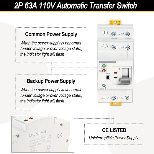2P 63A 110V Uninterrupted Power Supply-White