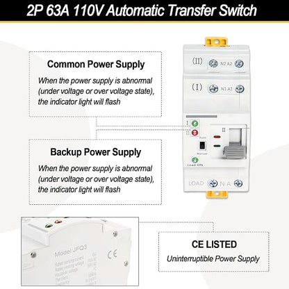 2P 63A 110V Uninterrupted Power Supply-White