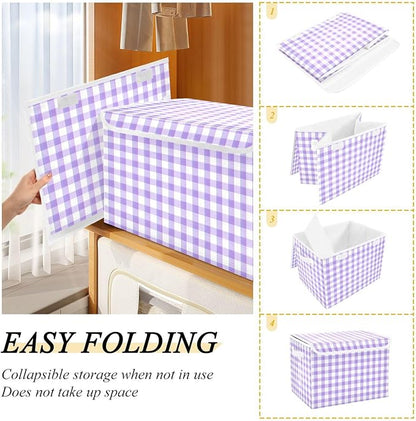 Purple Gingham Checkered