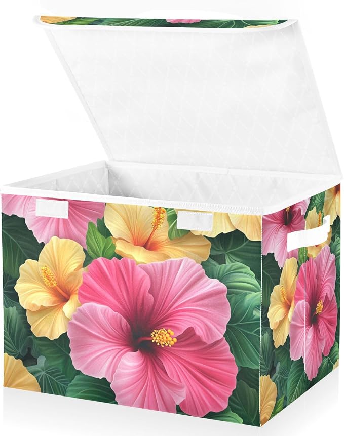 Bright Pink Yellow Hibiscus Flowers