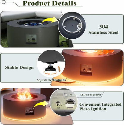 Dark Gray - Warm LED