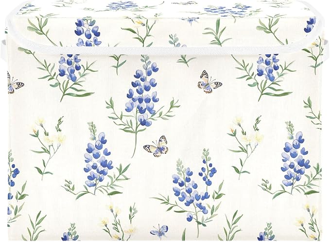 Bluebonnet Butterfly Simple White