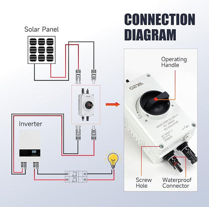 Solar Disconnect Switch with waterproof case