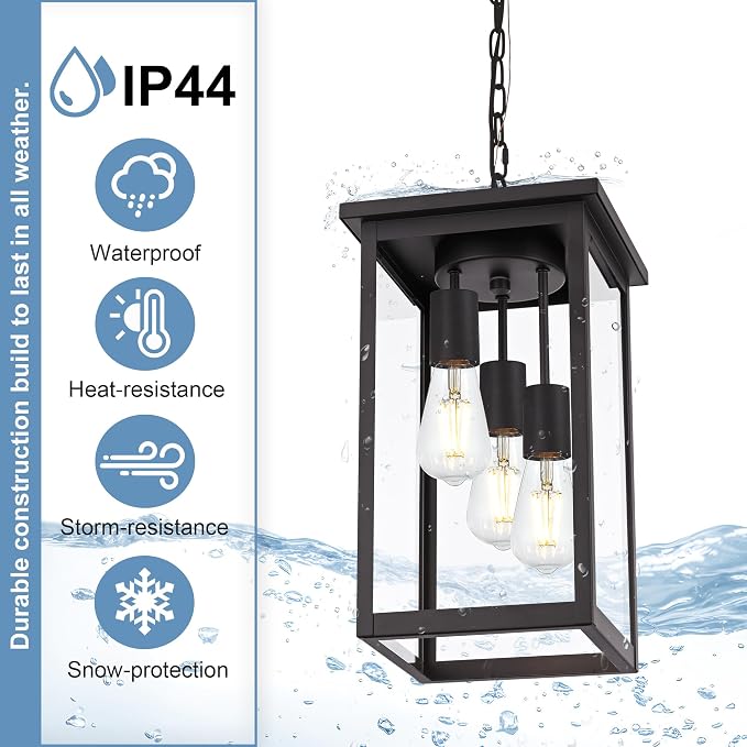 Clear Glass, Oil Rubbed Bronze