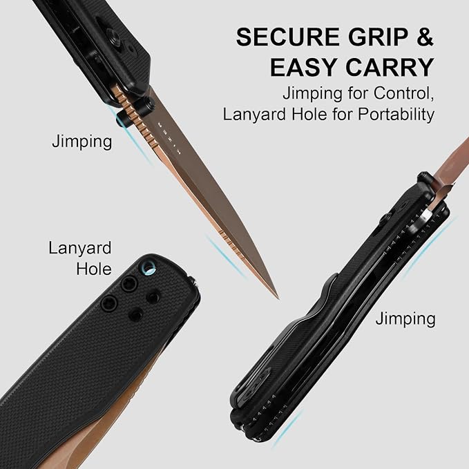 D2 Steel+Black G10 Handle
