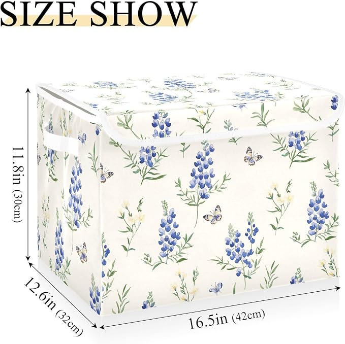Bluebonnet Butterfly Simple White