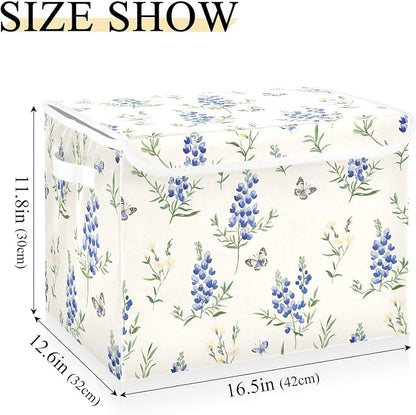 Bluebonnet Butterfly Simple White