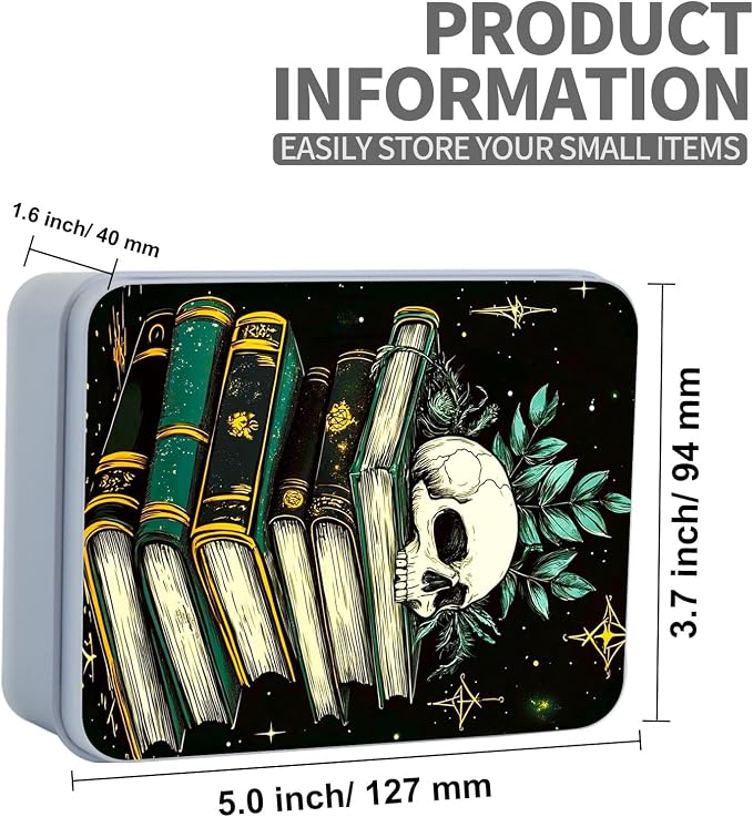 Stack of Books with Skull Plant