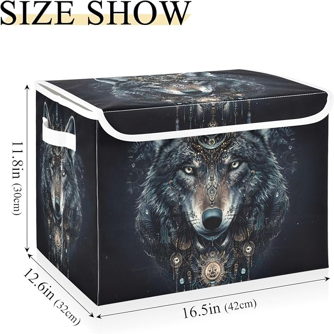 Black Mythological Wolf Head