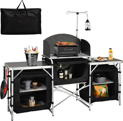 Black With Three Cupboard