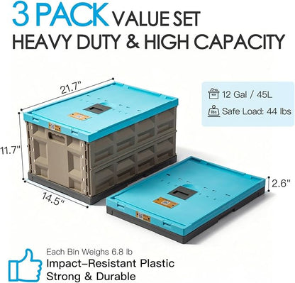Blue - 45L - Pack of 3