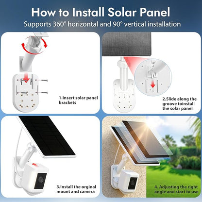 White Solar Panel for Ring Camera