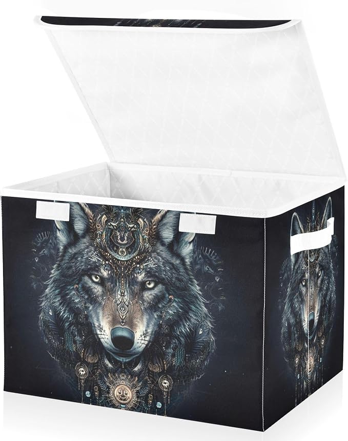 Black Mythological Wolf Head