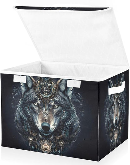 Black Mythological Wolf Head