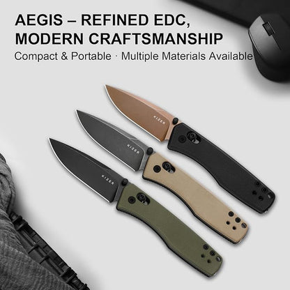 D2 Steel+Olive Green G10 Handle