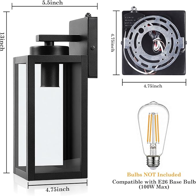 Black(Dusk to Dawn Sensor)