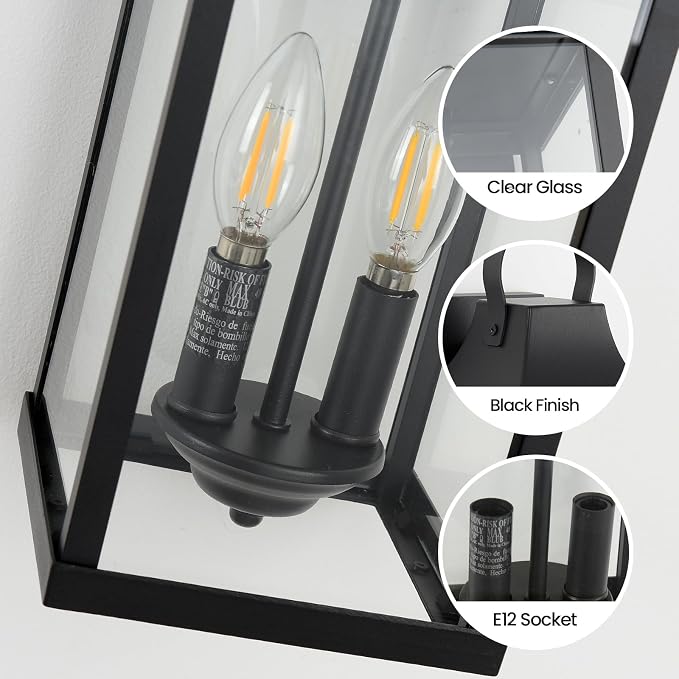A551-Clear Glass & Black
