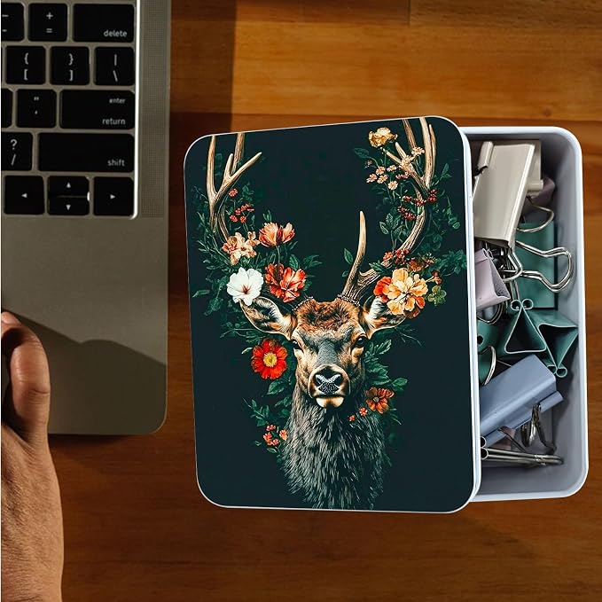 Elk Antlers Adorned in Colors