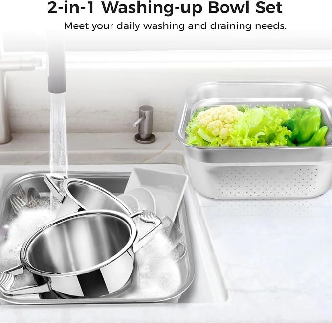 2-in-1 Washing Up Bowl Set (12.9IN)