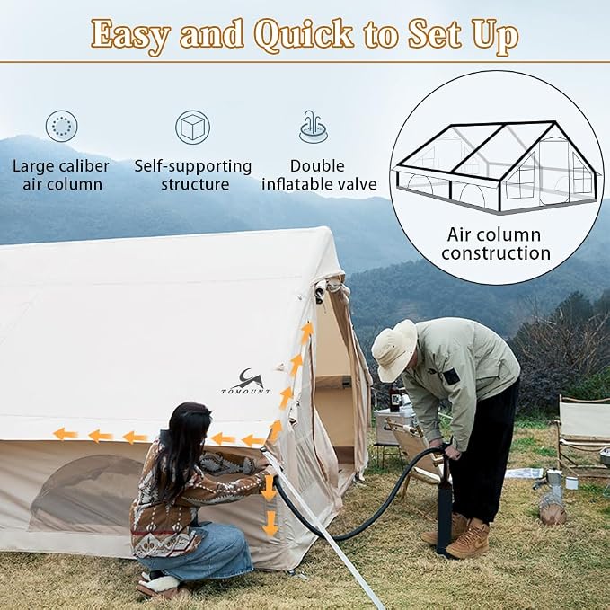 13 x 9.8 x 6.5ft(6-8 person)