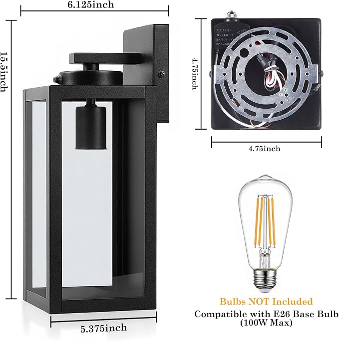 Black(Dusk to Dawn Sensor)