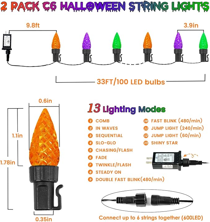 Orange Purple and Green