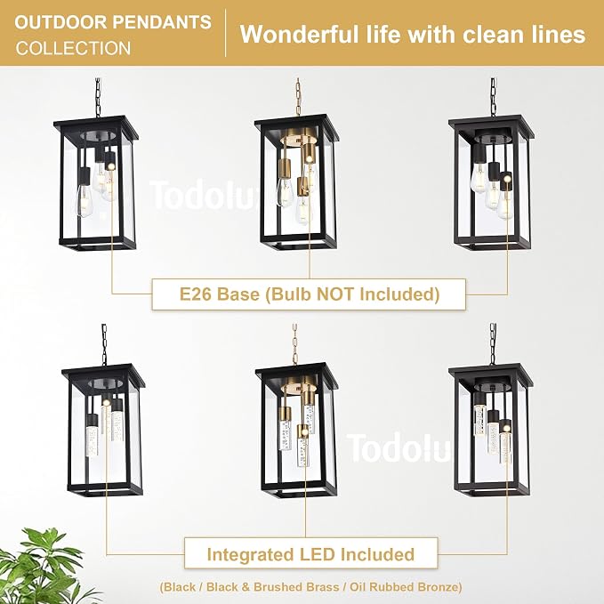 Clear Glass, Oil Rubbed Bronze
