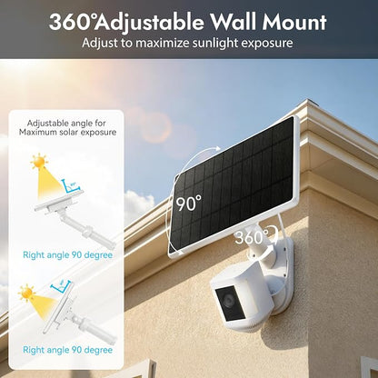 White Solar Panel for Ring Camera