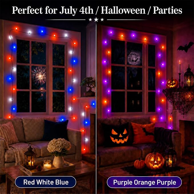 Red White Blue & Purple Orange