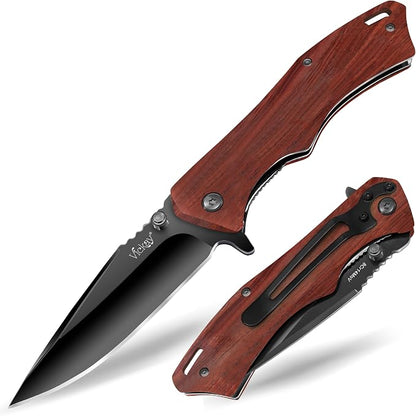Wood Handle + Black Blade