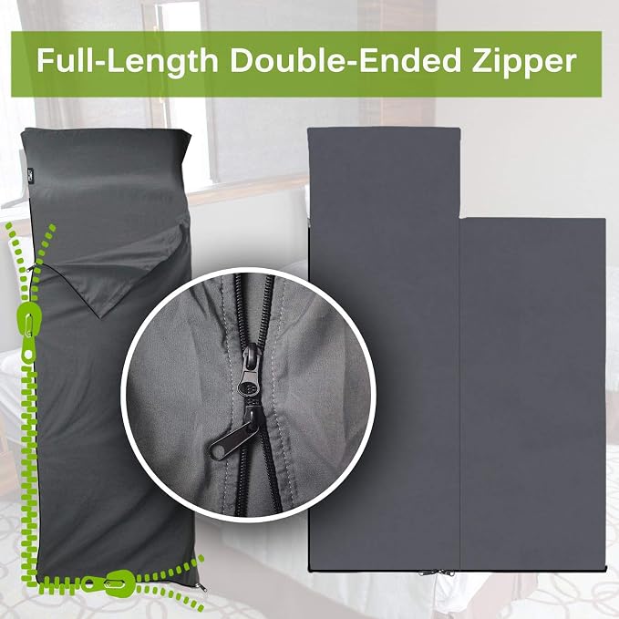 Dark Gray - Full-Length Zipper