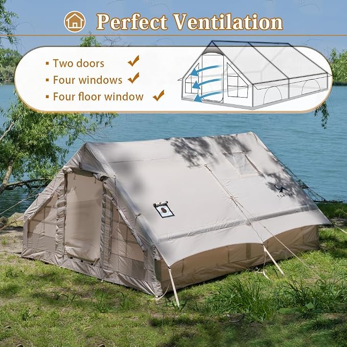 13 x 9.8 x 6.5ft(6-8 person)