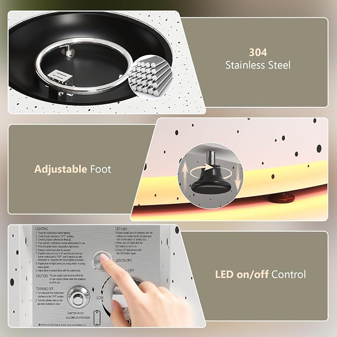 Speckled White - Warm LED