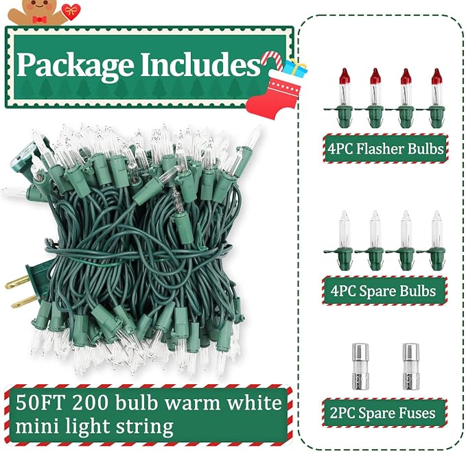 warm white light green wire
