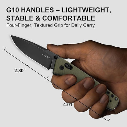 D2 Steel+Olive Green G10 Handle