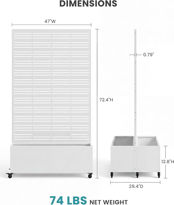 Dual Planter Box - Matte White