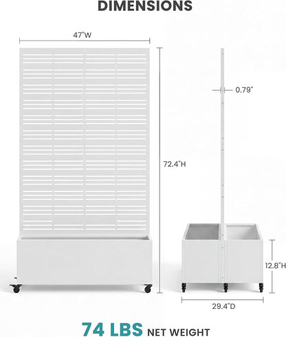 Dual Planter Box - Matte White