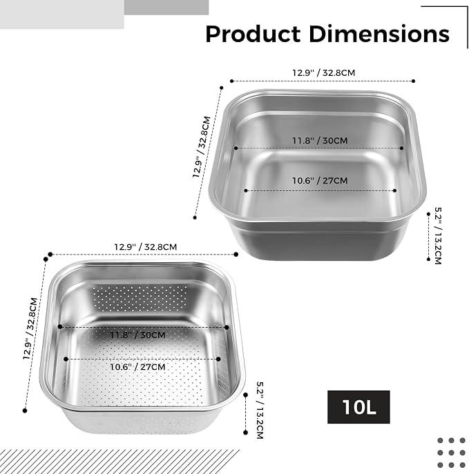 2-in-1 Washing Up Bowl Set (12.9IN)