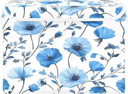 Blue Poppy Flowers and Branches