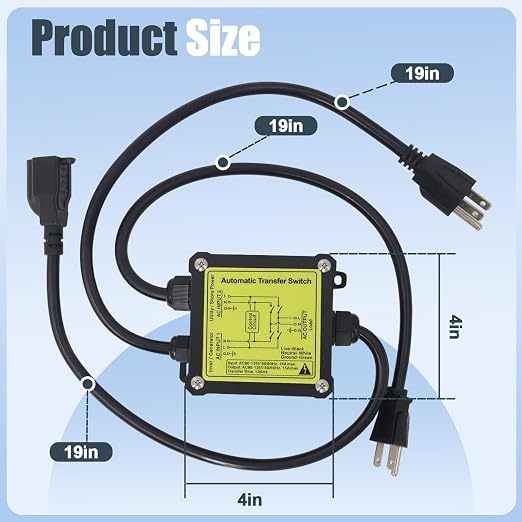 AC120V 15A ATS-Black