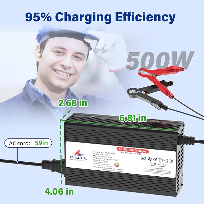 43.8V 10A Charger-Black