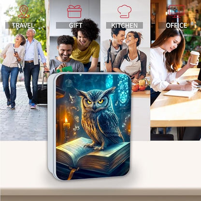 Owl Perched on Open Book