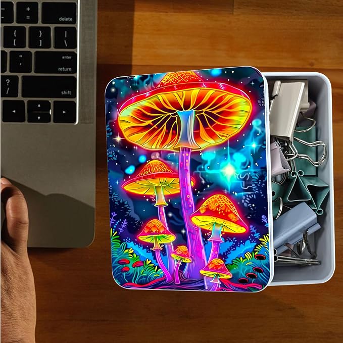 Glowing Mushrooms in Forest