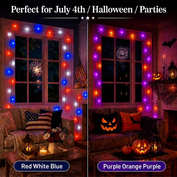 Red White Blue & Purple Orange